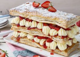 طريقة عمل كيكة نابليون بالكاسترد