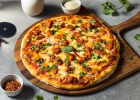 طريقة عمل بيتزا الدجاج الحارة