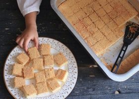 طريقة عمل كيكة الرمل نخبة الأطباق