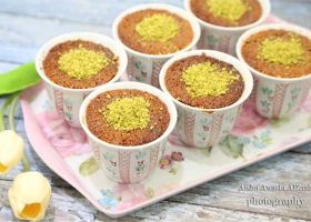 طريقة عمل أكواب البسبوسة