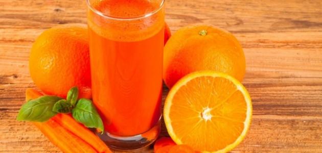 طريقة عمل عصير سيزر برتقال وجزر