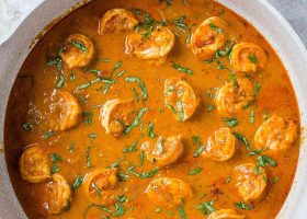 طريقة عمل روبيان بالكاري والكريمة هندي