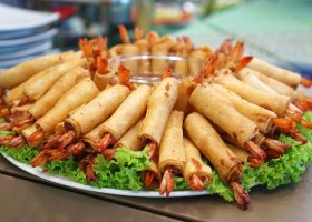 طريقة عمل سبرينج رول الخضار المشوي مع الروبيان