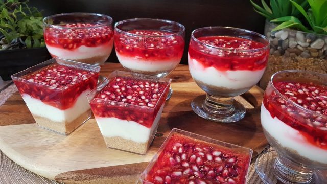 طريقة عمل حلى الرمان بالجيلي