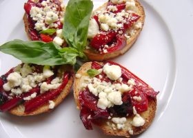 طريقة عمل بروشيتا الفلفل المشوية