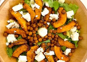 طريقة عمل سلطة القرع المشوي بالحمص