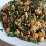 طريقة عمل أرز بالحمص واللحم المفروم