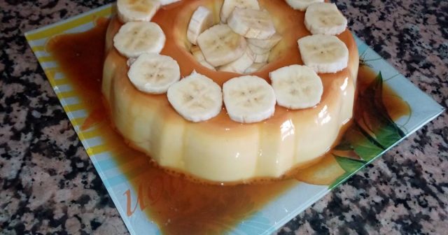 طريقة عمل كريم كراميل الموز