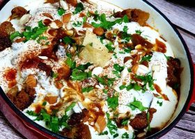 طريقة عمل فتة الزهرة والباذنجان