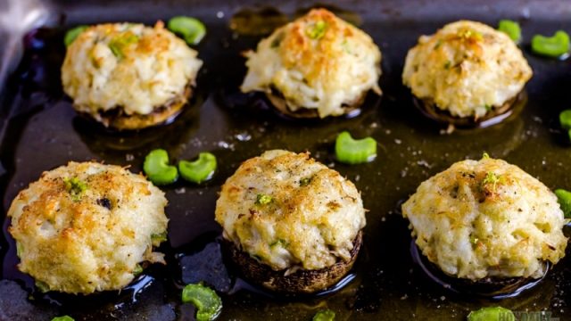 طريقة عمل مشروم محشي بالكابوريا والجبنة