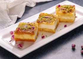 طريقة عمل بسبوسة الكريم كراميل