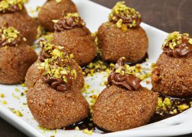 طريقة عمل حلى السميد البارد بالنسكافيه