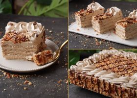 طريقة عمل كيكة القهوة بالكروكان