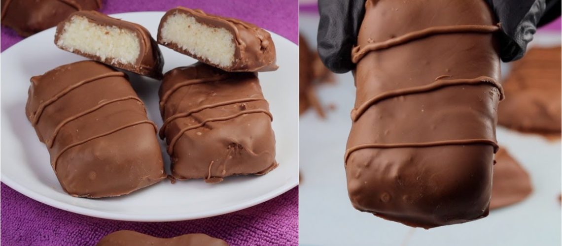 طريقة عمل حلى الباونتي بالشوكولاتة