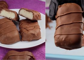 طريقة عمل حلى الباونتي بالشوكولاتة