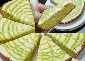 طريقة عمل كيك البستاشيو بالجبن الكريمي