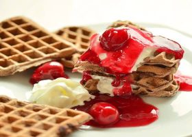طريقة عمل وافل ايس كريم