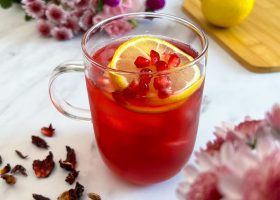 طريقة عمل شاي الكركديه والبرتقال