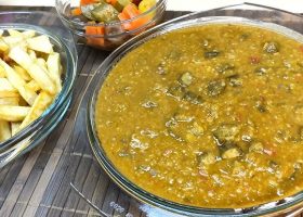 طريقة عمل البامية الويكا بالعدس