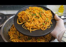 طريقة عمل مكرونة اسباجيتي بصوص الباربكيو