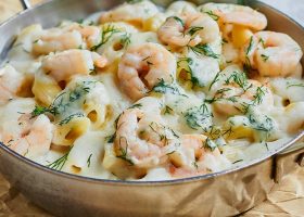 طريقة عمل باستا الجمبري والثوم