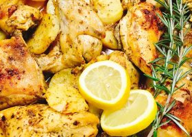 طريقة عمل دجاج بالليمون والروزماري