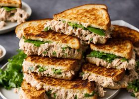 طريقة عمل ساندويش التونة بالخضار المشوية