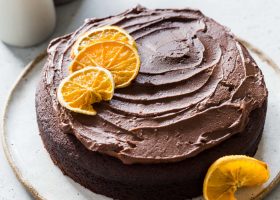 طريقة عمل كعكة موس الشوكولاتة البرتقال