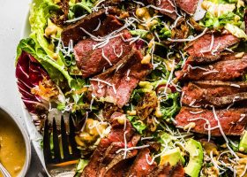 طريقة عمل سلطة ستيك بالخضار والبلسمك