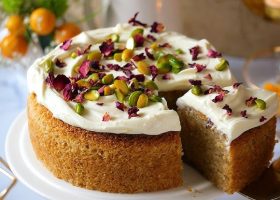 طريقة عمل كيكة الرهش بالفستق الحلبي