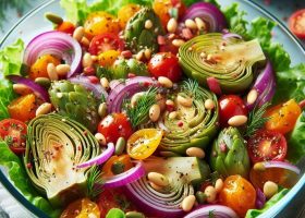 طريقة عمل سلطة الخرشوف بالزيتون