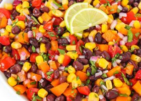 طريقة عمل سلطة الفاصوليا السوداء والذرة
