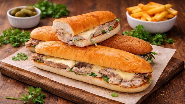 طريقة عمل ساندويش ستيك اللحم بالجبن