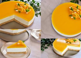 طريقة عمل مربعات تشيز كيك البرتقال