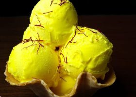 طريقة عمل ايس كريم الزعفران