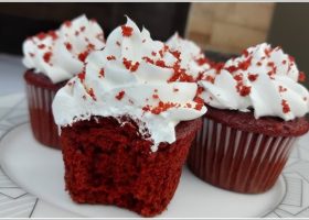 طريقة عمل كب كيك رخامى ريد فيلفيت