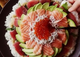 طريقة عمل سوشي البيتزا