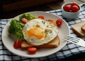 طريقة عمل بيض مقلي بالزعفران