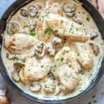 طريقة عمل دجاج مشوي بصلصة الفطر