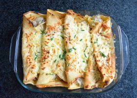 طريقة عمل بان كيك الدجاج الكريمي والمشروم