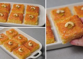 طريقة عمل بسبوسة اليقطين والقرفة والعسل الطبيعى