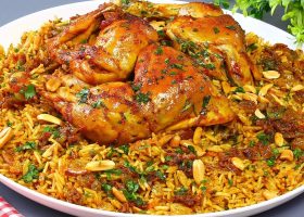 طريقة عمل بخاري دجاج بالحمص