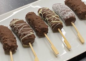 طريقة عمل ايس كريم الموز بالشوكولاته