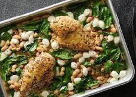 طريقة عمل الدجاج بالريحان والفاصوليا البيضاء