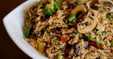طريقة عمل أرز بالمشروم للنباتيين