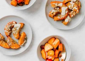 طريقة عمل شاورما القرع العسلي بصوص الطحينة