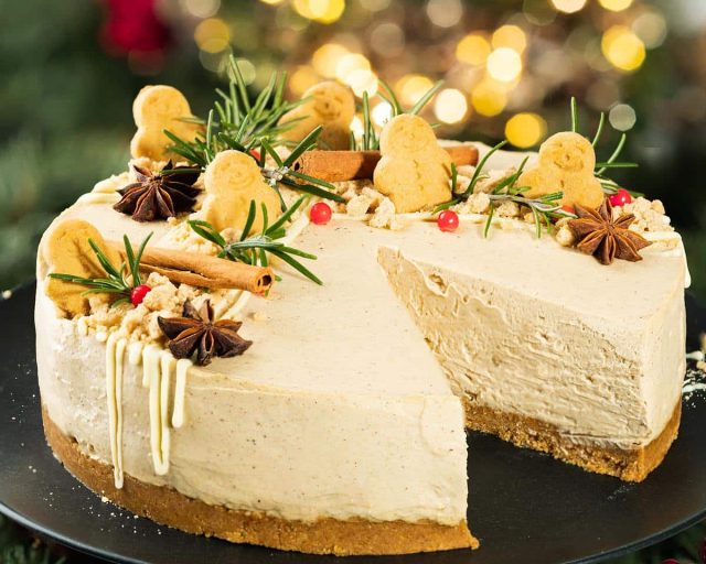 طريقة عمل تشيز كيك الزعفران مع قاعدة من خبز الزنجبيل