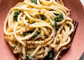 طريقة عمل مكرونة بالكراميل المملح بالجبنة الريكوتا