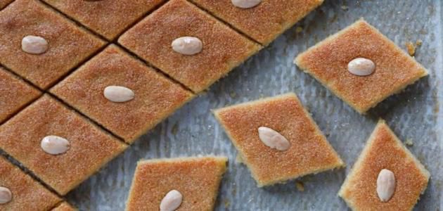 طريقة عمل البسبوسة الهشة بالقهوة سريعة الذوبان
