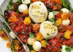 طريقة عمل سلطة الطماطم و البوراتا